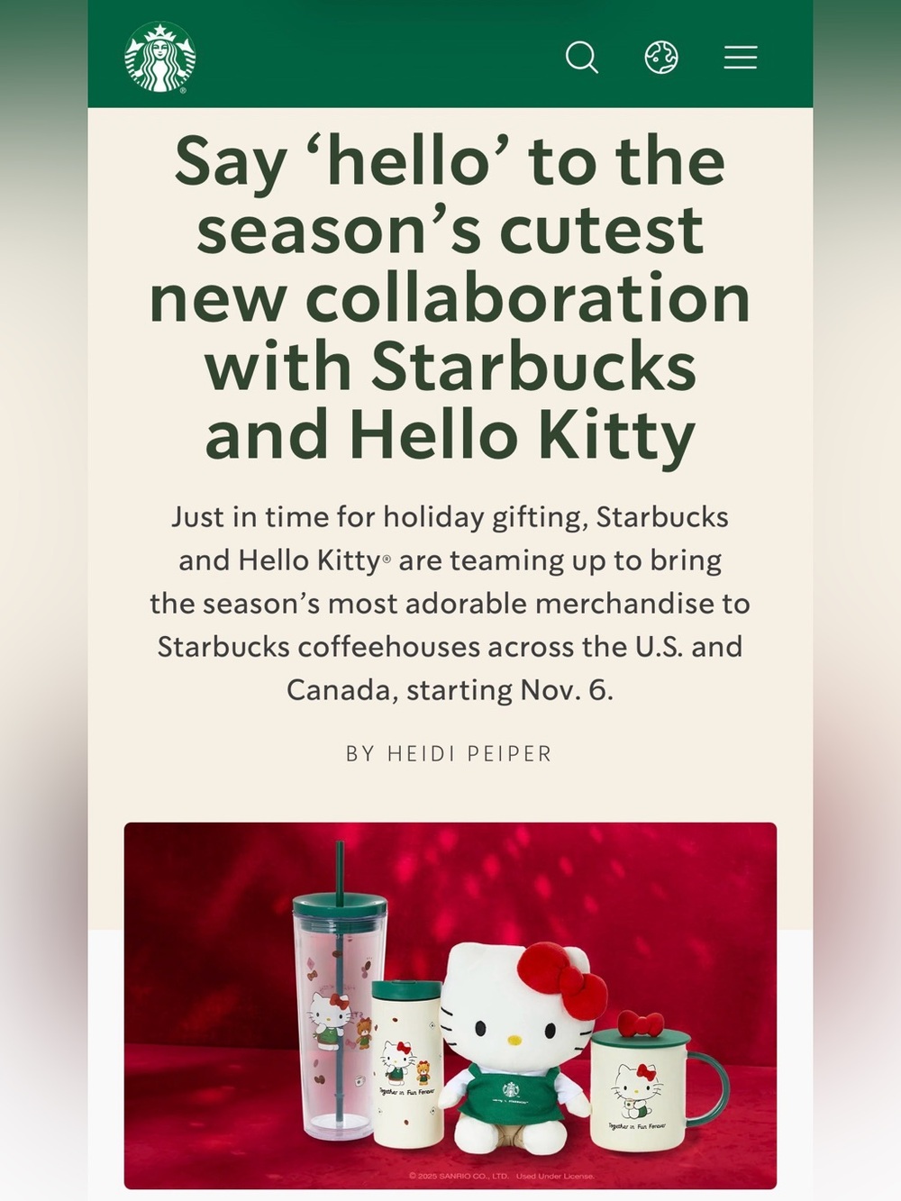Hello Kitty tumber cute! Rare 50th anniversary tumblr W/free gift